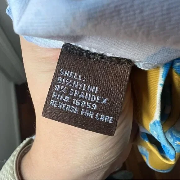 J McLaughlin Dress Small Multicolor 3/4 Sleeve Gold Yellow Blue Geometric Sz M - Picture 5 of 5